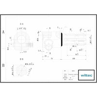 Boccola albero cardanico 175 mm Attacco albero scanalato 1 3/8" 21D Albero uscita 1 3/4" 6D Trattore