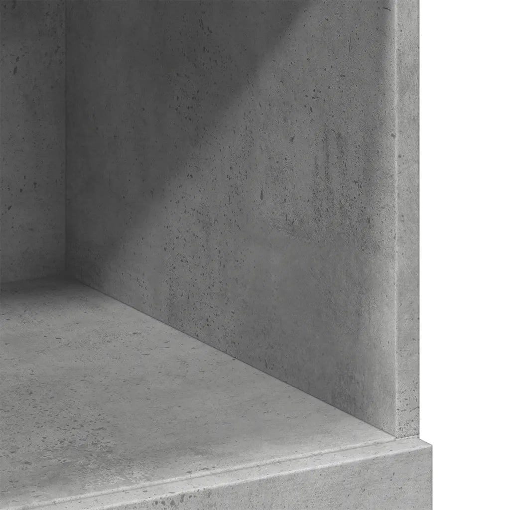 Credenza-Buffet-Armadio da cucina Grigio Cemento 80x42,5x124 cm in Legno Multistrato