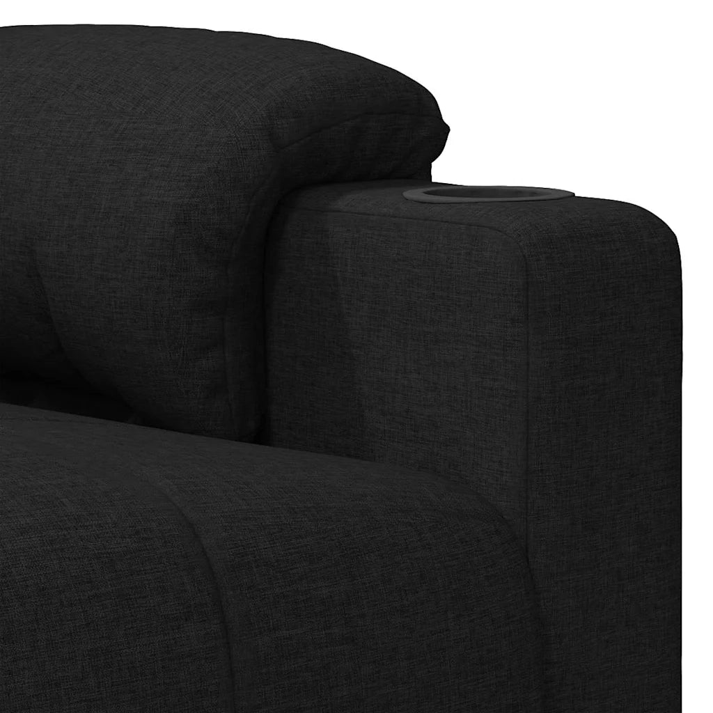 Divano Sedia-Poltrona Reclinabile in Tessuto Nero 291493