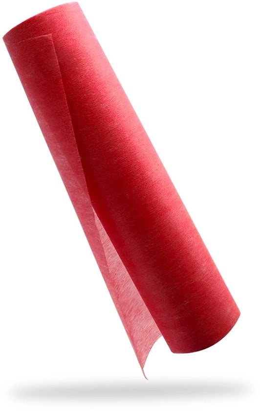 Tavolo decorativo non tessuto, 30 cm x 25 m, decorazione per tavolo, tovaglia decorativa per battesimo, comunione, compleanni, matrimoni e feste (rosso)