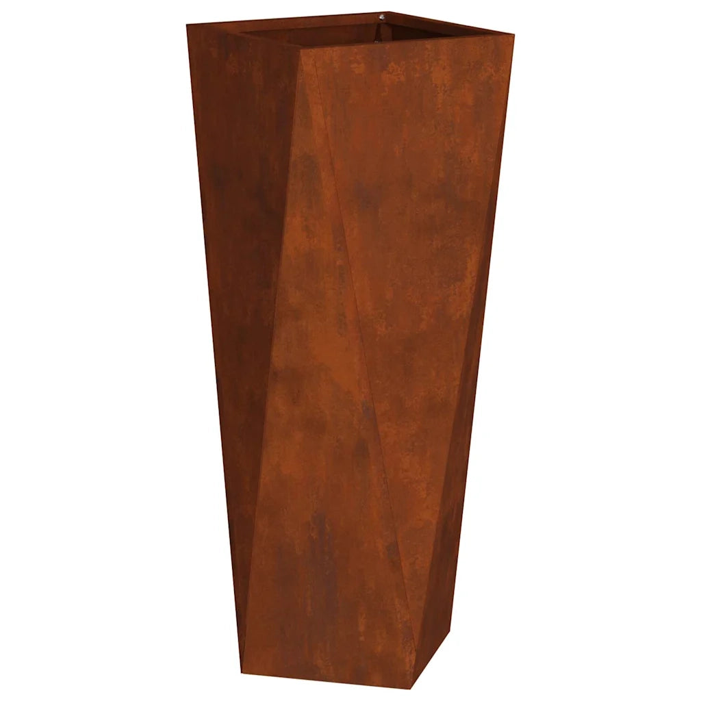Fioriera Ruggine-Vaso-Contenitore per Piante 30 x 30 x 75 cm