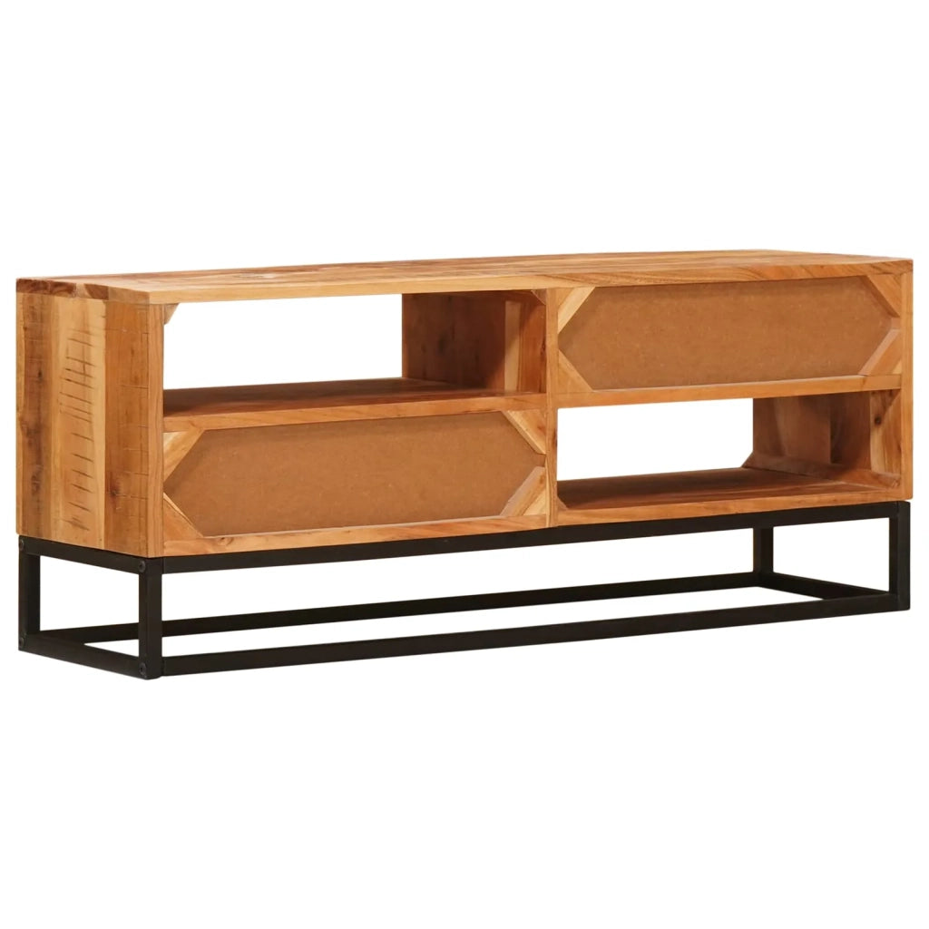 Mobile TV Naturale 110 x 30 x 44 cm Legno di Acacia Massello