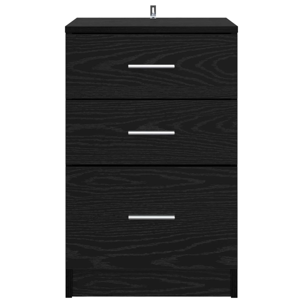 Armadio da Notte Rovere Nero 40 x 40 x 63 cm Legno multistrato 880916