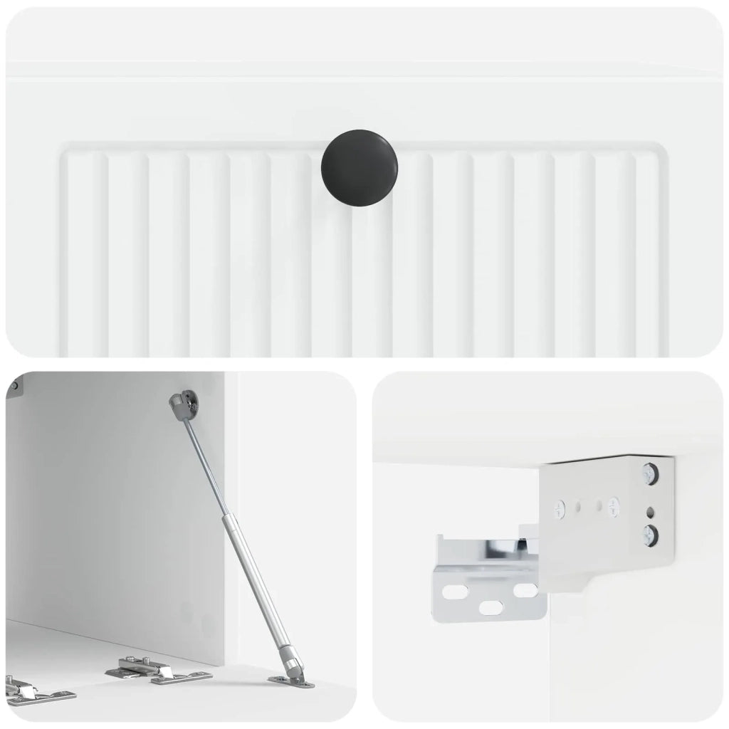 Mobile Porta TV da Muro Bianco 59,5 x 41 x 30 cm 897995