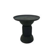Tavolino Ø 40,5x41,5 cm Alka in Acciaio Nero
