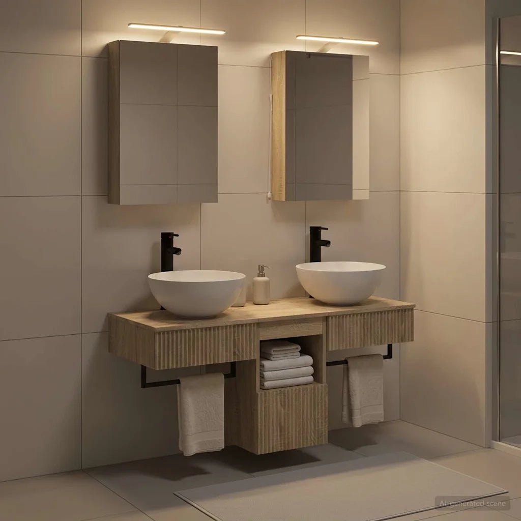Set di Armadi da Bagno 5 pcs Rovere Sonoma 40 x 10,5 x 60,5 cm 3406273