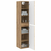 Mobiletto da Bagno | Armadio da bagno a Muro Rovere Artigianale 33 x 34,5 x 160 cm