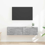 Mobile TV da parete 2 pz-Set di 2 Mobile TV a Muro-Credenza TV Calcestruzzo 60 x 31 x 29.5 cm 785120