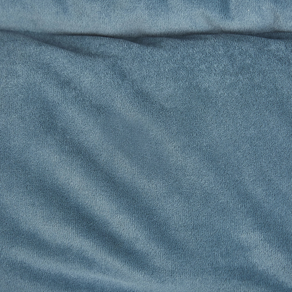 Cuccia lettino in velluto blu per animali domestici di forma rettangolare con lati rialzati per interni