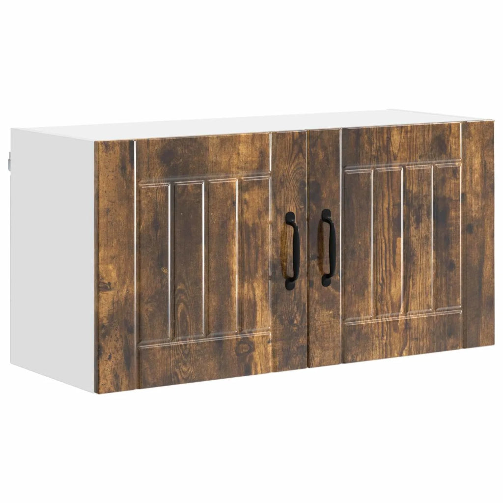 Armadietto a muro LUCCA Rovere Fumo 80 x 31 x 40 cm