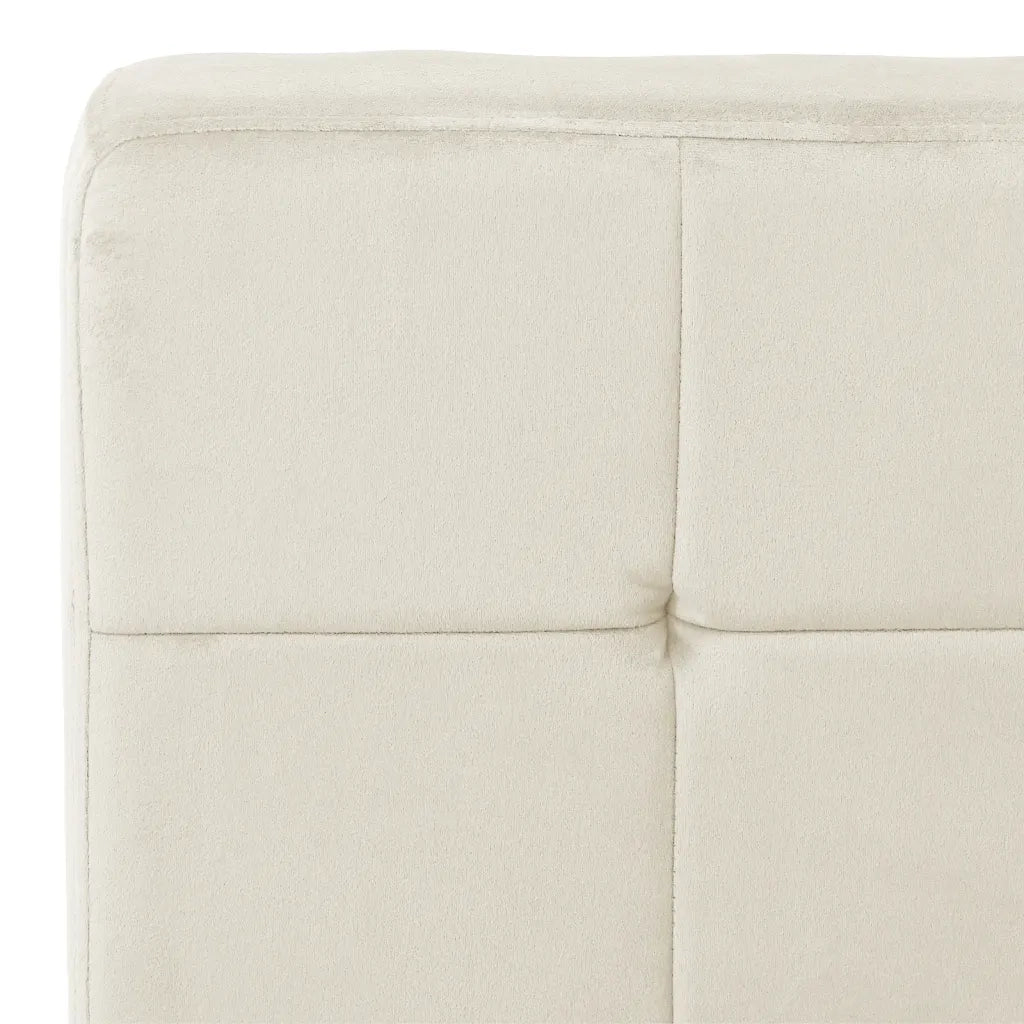 Poltrona Relax 65x79x87 cm Bianco Crema in Velluto cod mxl 64285
