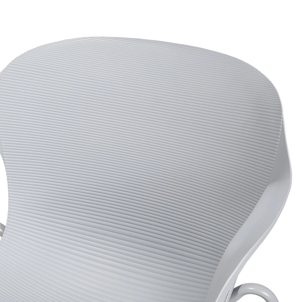 Set di 2 Sedie da Pranzo in Metallo Grigio Stile Industriale Moderno