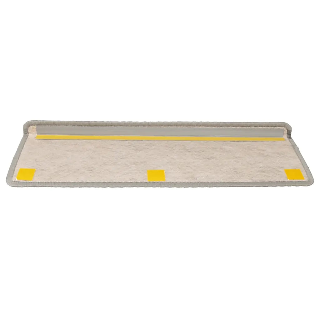 Tappeti Autoadesivi Scale Aspetto Sisal 15 pz | Gradini per Scale 65x21x4cm Argento