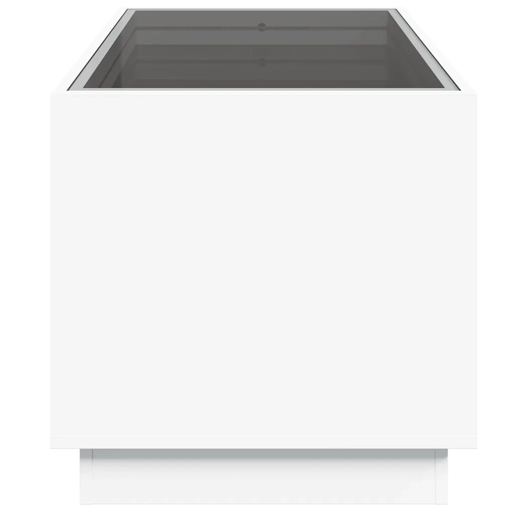 vidaXL Tavolino da Salotto con LED Infinity Bianco 70x50x50 cm