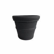 Cheonda - Garden Italia Vaso Campana Doppio Bordo Ø41 cm in Resina – Made in Italy, Resistente al Gelo e Antiurto Colore: GRAFITE ECO