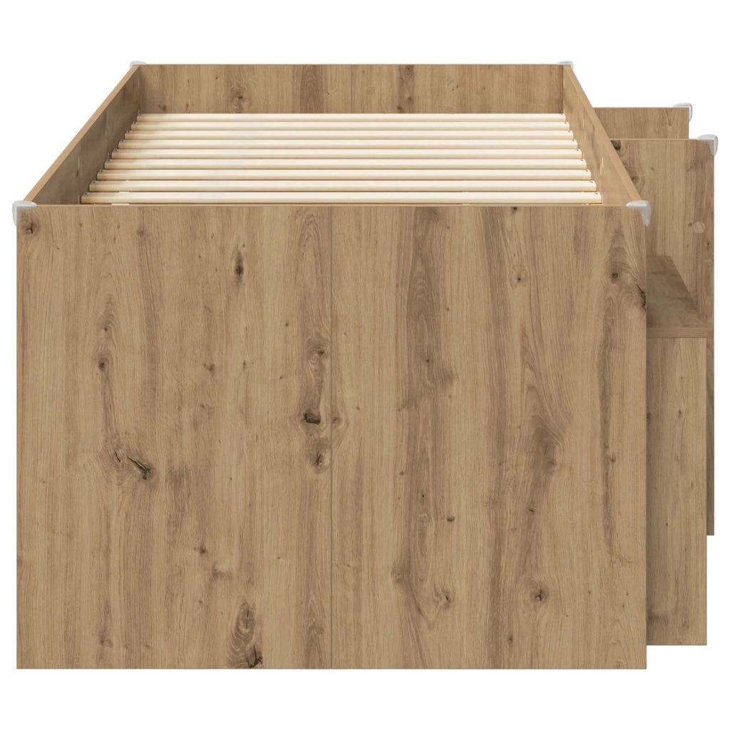 Struttura Letto Loft con Mobile 3 pz Rovere Artigianale 3423429