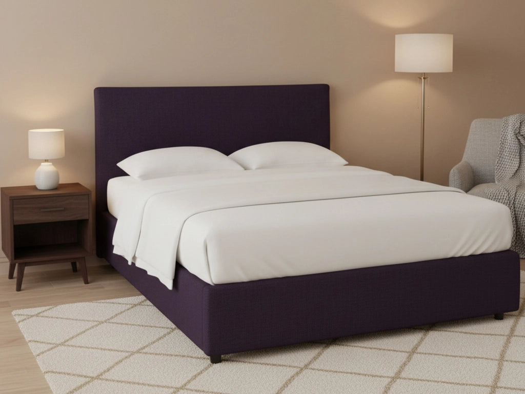 Altrincham, Letto Piazza e Mezza Sfoderabile Made in Italy, Viola