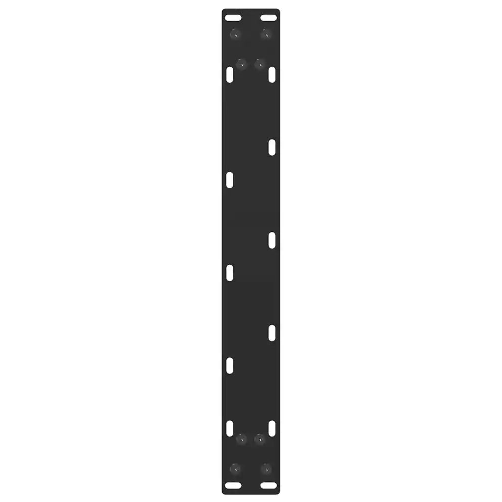 Gambe per Tavolino da Caffè a Forma di U 2 pz Nere 50x(30-31) cm Acciaio 4013136