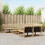 Set di divani da esterno 9 pcs Bianco e Beige 79 x 79 x 37 cm 3388823