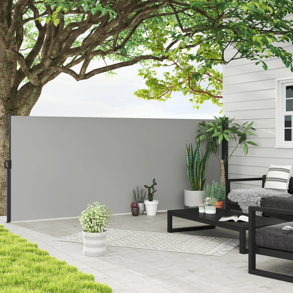 Paravento retrattile ¨C zephmum ¨C Grigio 4x1.6 m