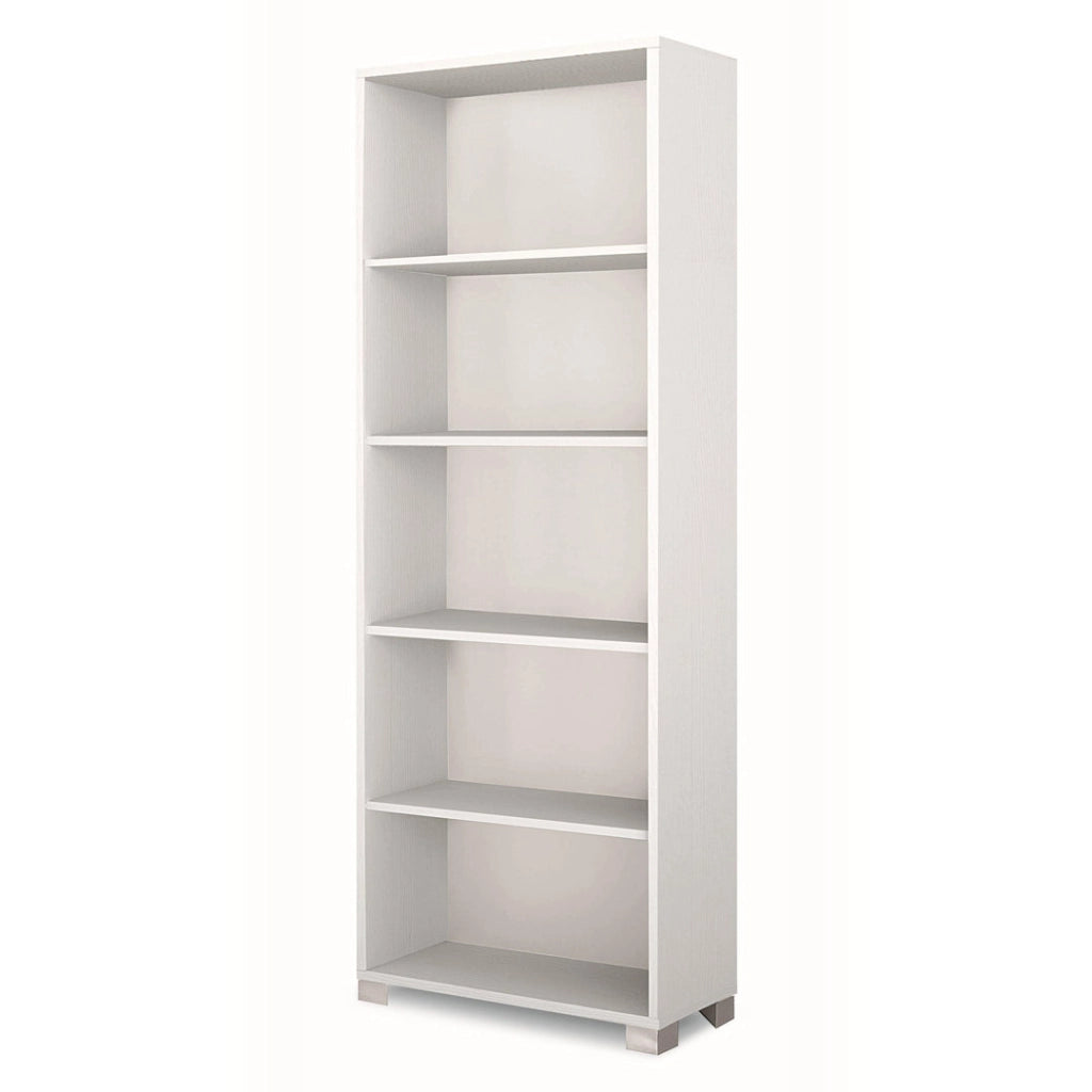 Libreria a Giorno 5 Ripiani 70x29x190 cm Bianco Fiammato