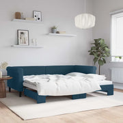 Divano Letto con Letto Estraibile-Sofa Letto-Daybed Blu 90x200 cm in Velluto 933482