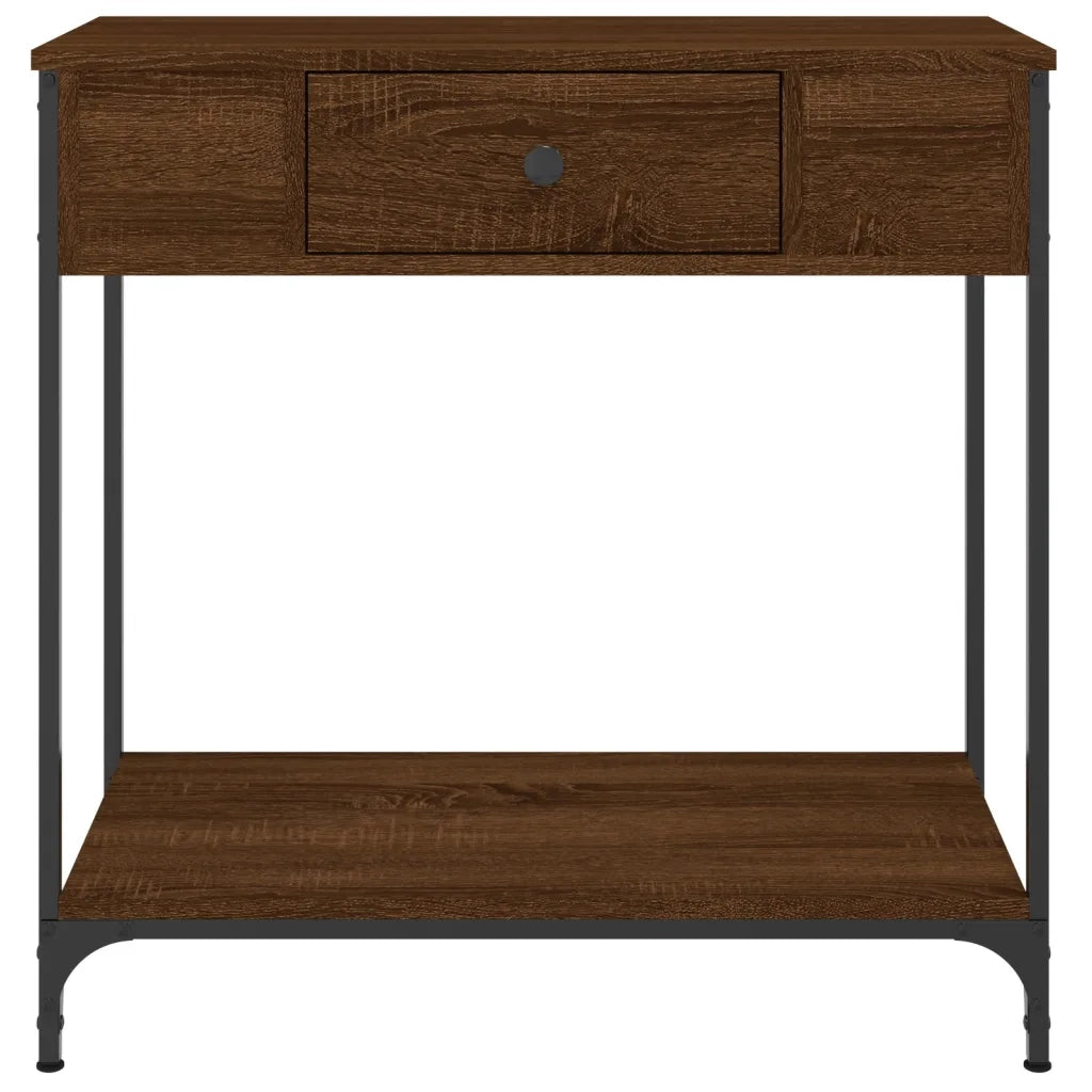 Tavolino Consolle Rovere Marrone 75x34,5x75cm Legno Multistrato 834169