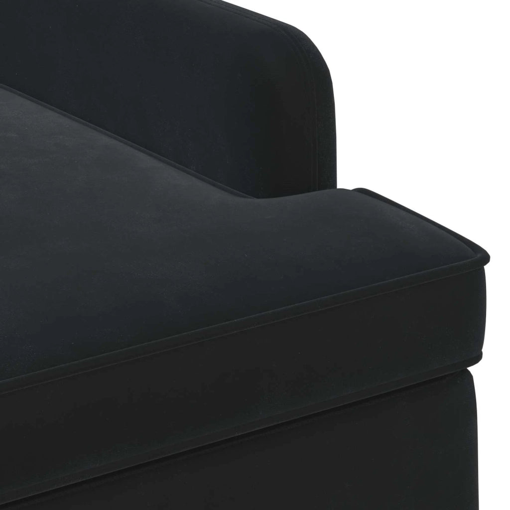 Loveseat con bottoni imbottiti Nero 111 x 65 x 79 cm Velluto 42041849