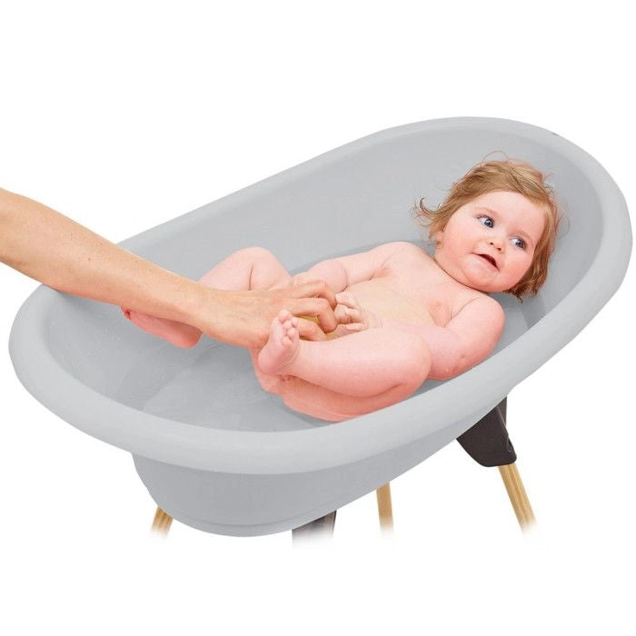 THERMOBABY Kit vasca VASCO Charm grigio: vasca + piedini + piletta di scarico