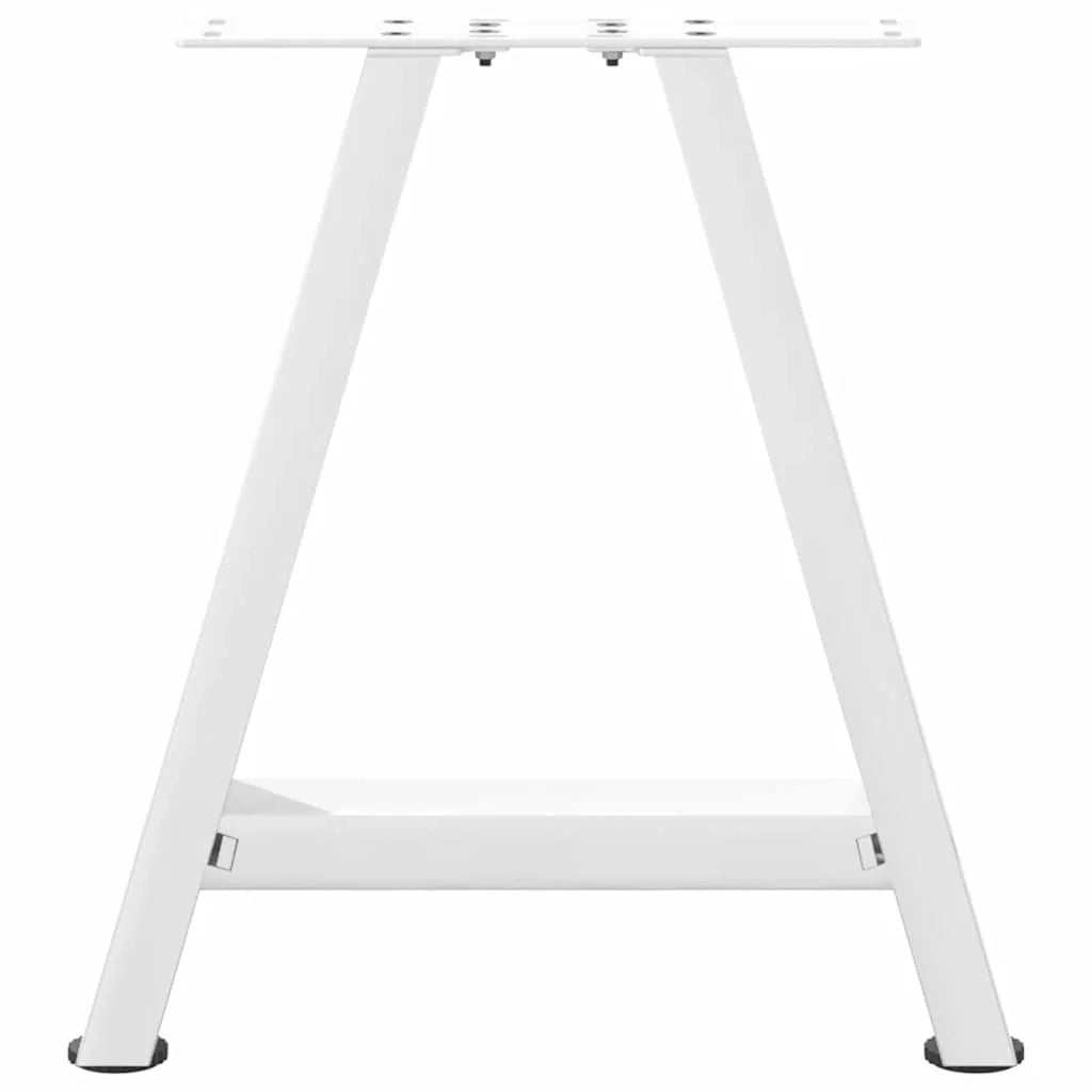 Set di 2 gambe per tavolino da caffè a forma di A 38 x 42 cm con piedini regolabili design moderno acciaio bianco 02_0057109