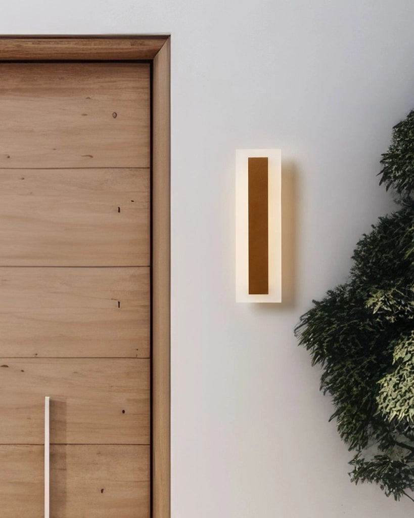 Lampada da parete a LED per esterni 30 cm acciaio oro esterno giardino terrazzo