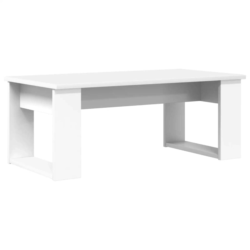Set di Tavolini da Caffè 2 pcs Bianco Legno multistrato