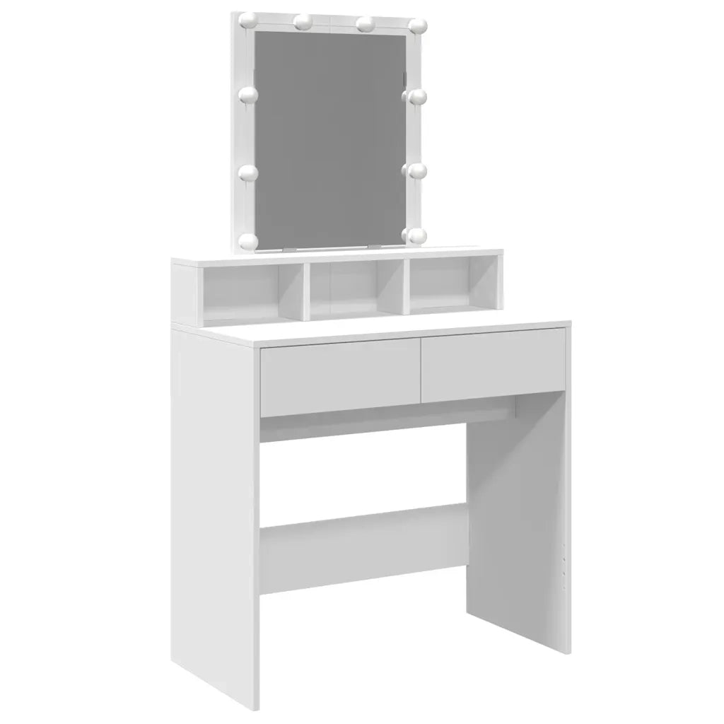Toeletta | Tavolo da Trucco con LED Bianca 80x41x144,5 cm
