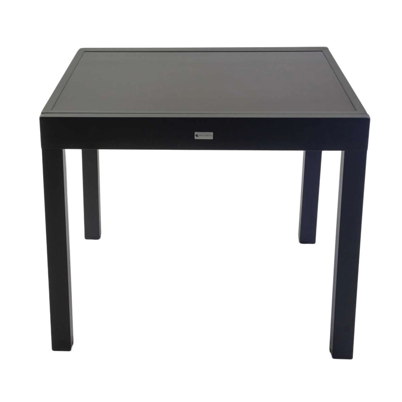 Tavolo alluminio boise allungabile antracite quadro cm 90/180x90h75