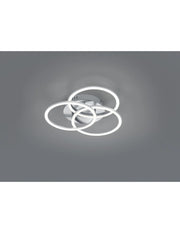 Plafoniera 3 Anelli Orientabili Led Dimmer Circle Nichel Trio Lighting