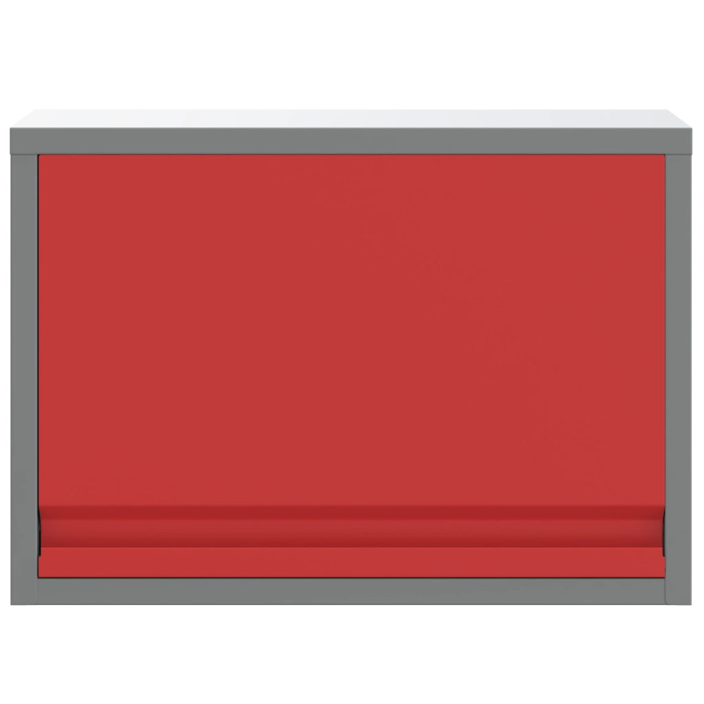 Armadio per attrezzi a parete con porta a gas rossa, 50x25x35 cm