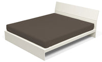 Lenzuolo Sotto con Angoli ed Elastico Tinta Unita Marrone 1 Piazza e Mezzo