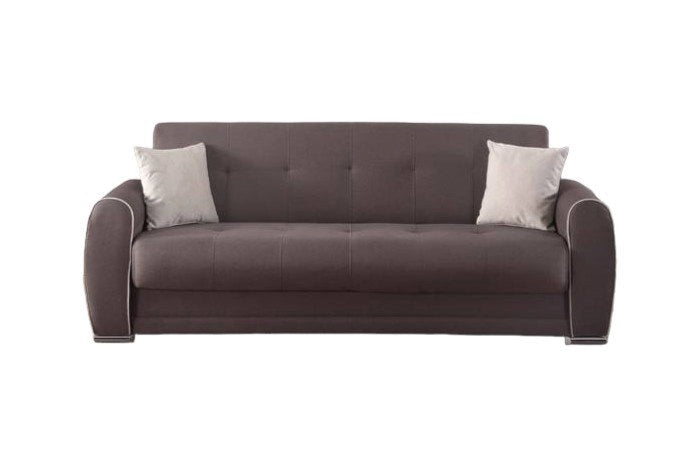 Alfo, Divano Letto 3 Posti Contenitore, 85x224 cm Nero Chiaro