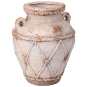 Vaso decorativo color pietra, 35x35x44h cm