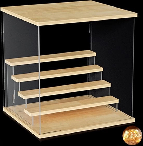 Vetrina per collezione in acrilico, vetrina anti- polvere con porta, cassa in acrilico per figura, amiibo, manga, vetrina per soggiorno