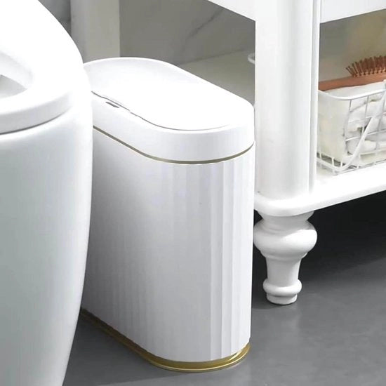 Contenitore di rifiuti intelligente con coperchio - 9 litri - automatico e intelligente - per camera da letto, soggiorno, cucina, ufficio e bagno
