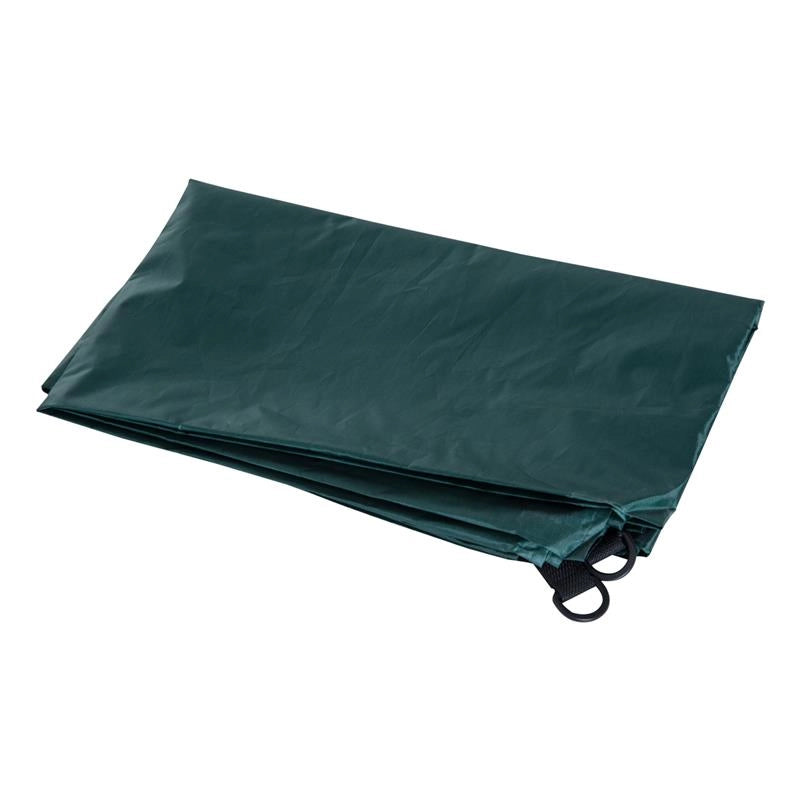 OMBRELLONE DA SPIAGGIA E DA GIARDINO 220CM CON TENDA PARASOLE, POLIESTERE E METALLO, VERDE SCURO E BIANCO