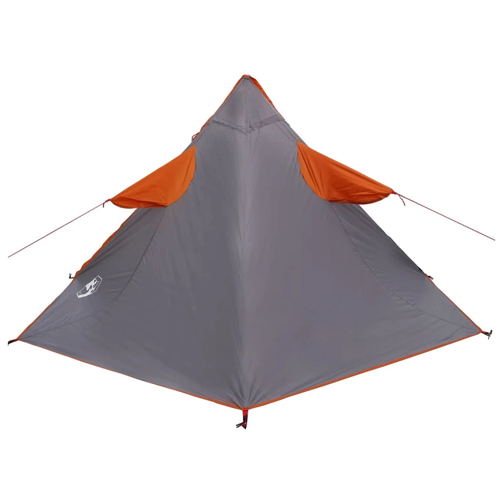 Poncho da pioggia 2-in-1 con cappuccio Grigio e arancione