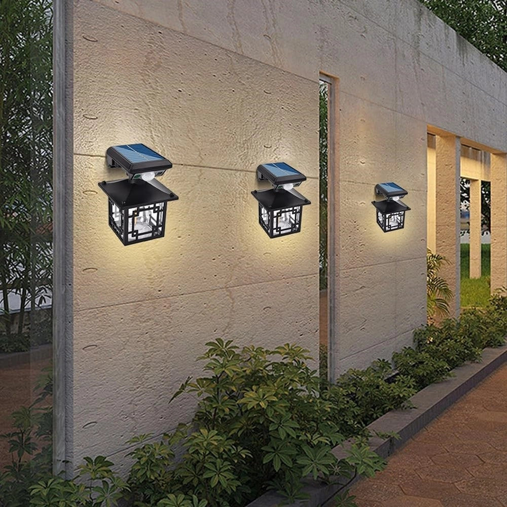 Trade Shop - Luce Solare Da Esterno Sensore Movimento Ip65 Lampada Da Parete Giardino Cortile -
