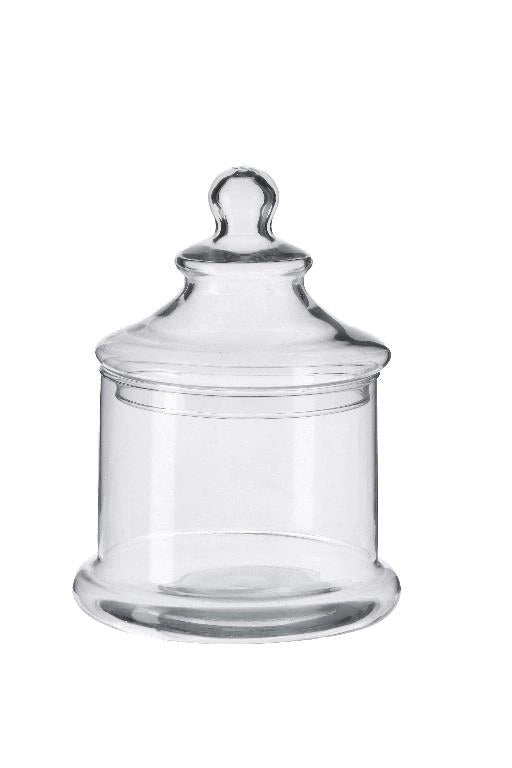 Scatola Potiche Barattolo da Cucina in Vetro con Coperchio 17 x 27 cm