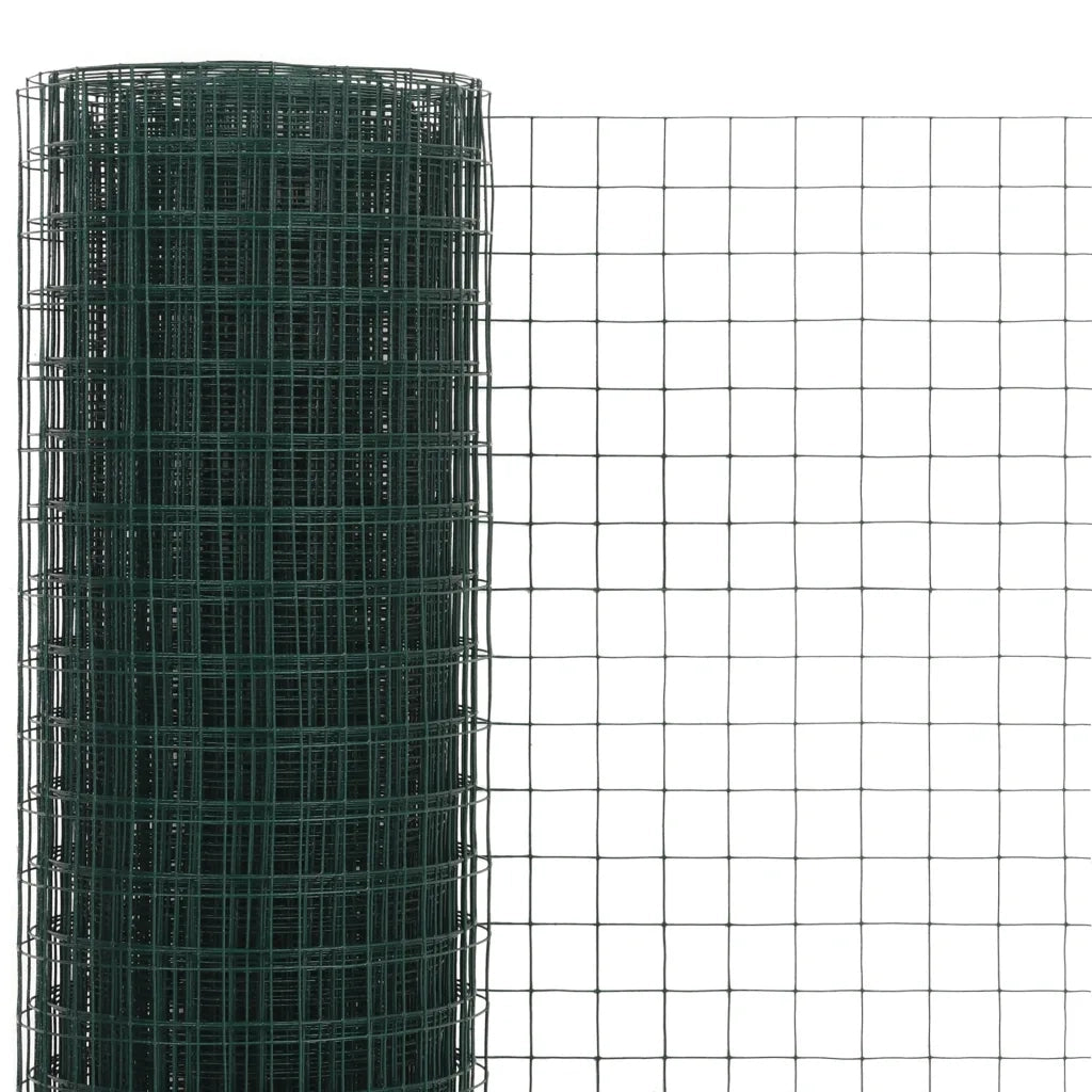 Recinzione in Rete per Pollaio in Acciaio e PVC 10x1,5 m Verdecod mxl 103813