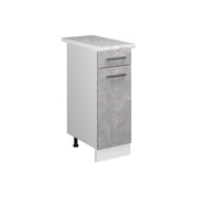 Mobiletto base per cucina R-Line Calcestruzzo/Bianco 30 cm, PL Marmo Vicco