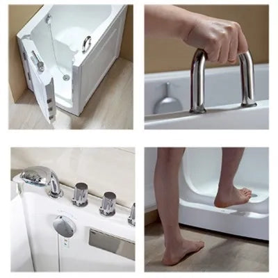 Vasca da bagno per disabili 101x72x100 porta con apertura a sinistra