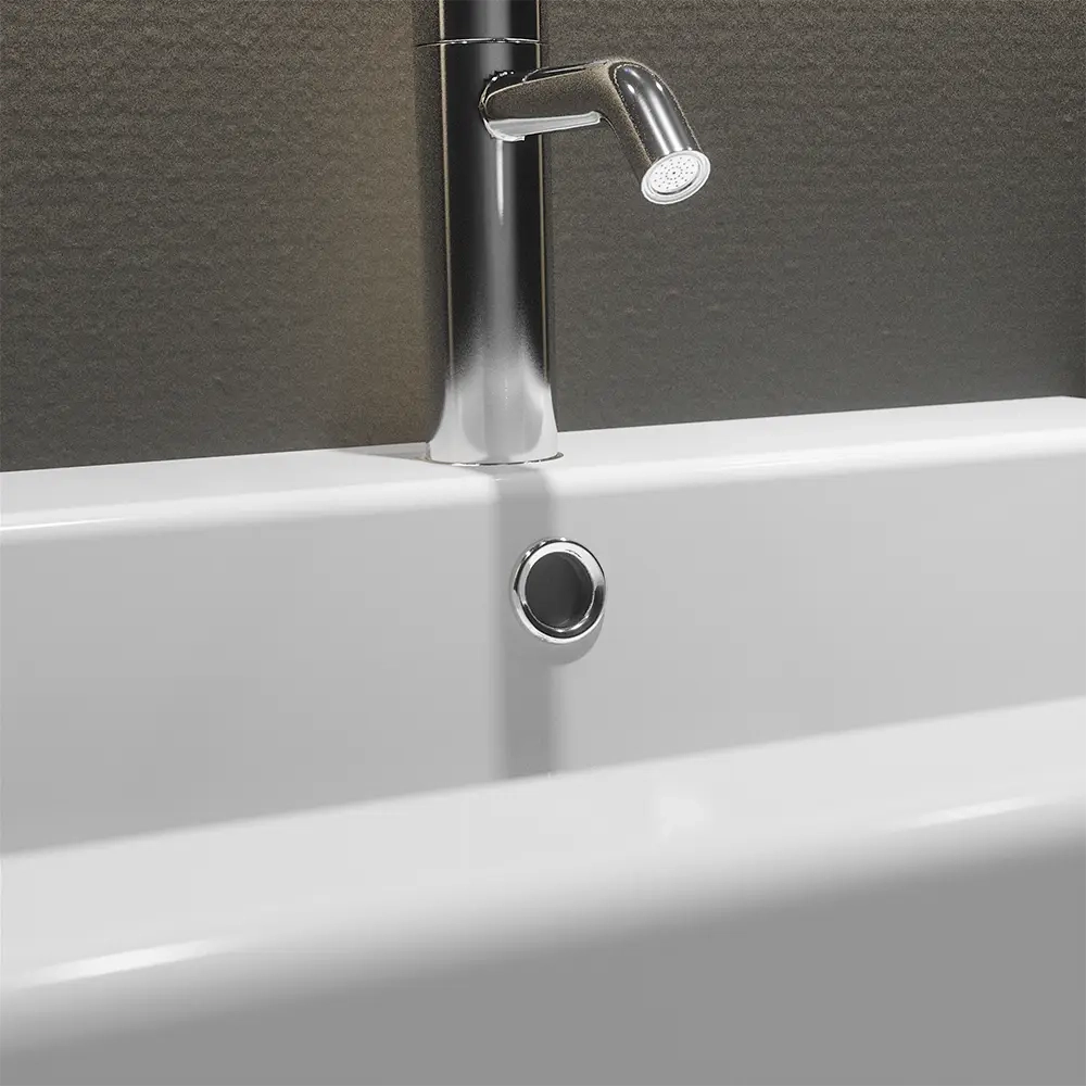 Lavabo da appoggio rettangolare con troppopieno 56x45x15 cm Bianco