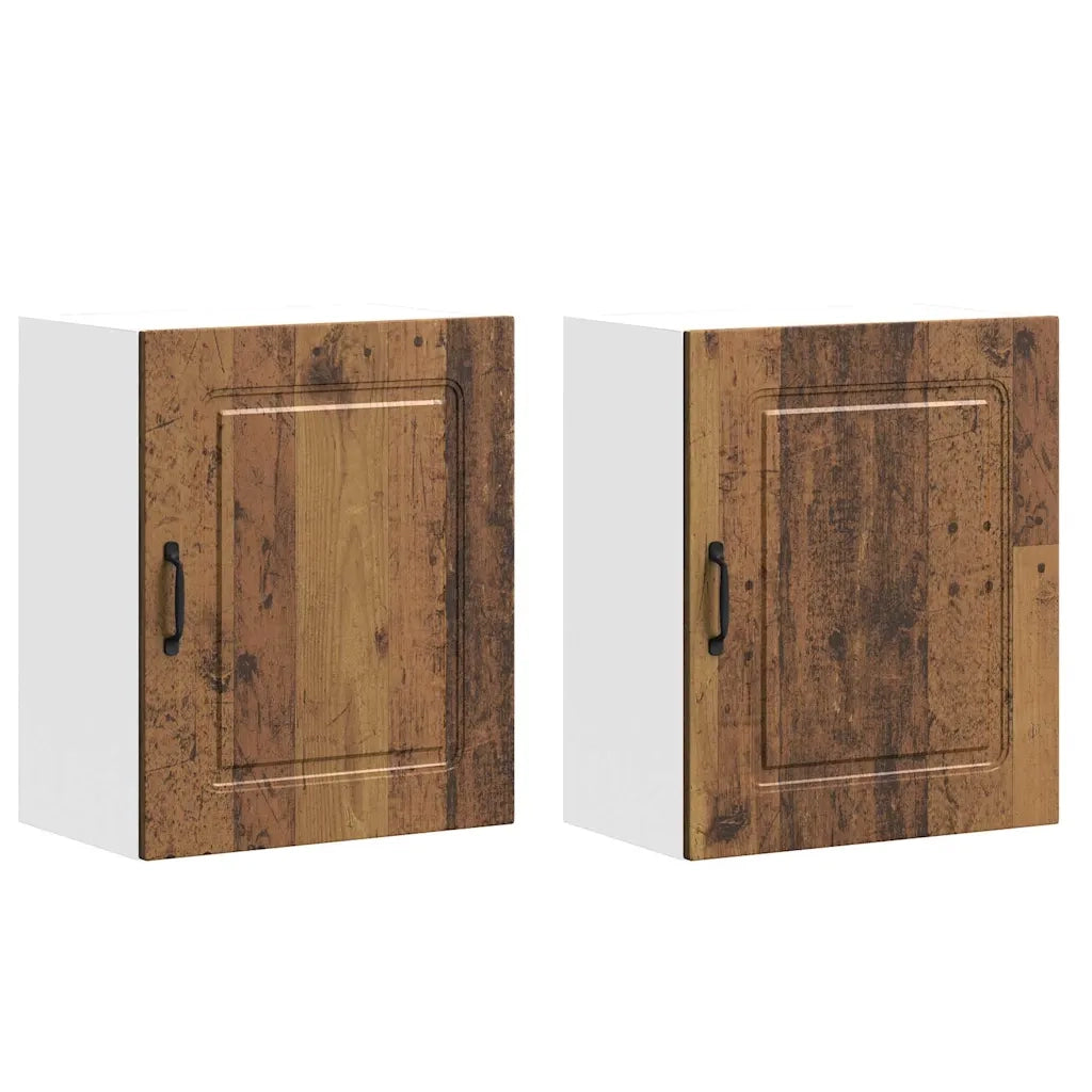 Pensili da cucina 2 pz Kalmar in Legno Multistrato Legno Antico 853574